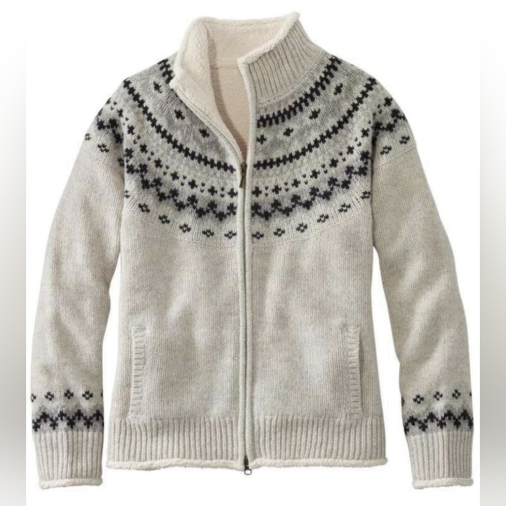 L.L. Bean Gray and Black Women's Sweater